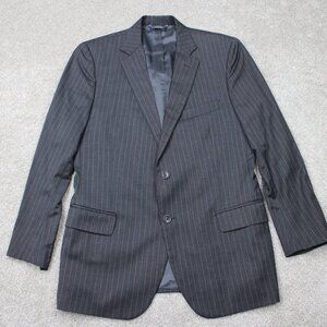 Brooks Brothers 1818 Blazer Mens 42R Fitzgerald Wool Gray Pinstriped Lined